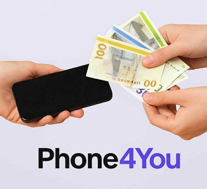 penge og telefon